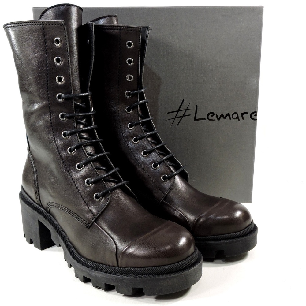 LEMARE' 🇮🇹 SOFT BLACK LEATHER FASHION BOOTIE